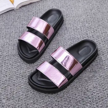 Sexy Ladies Wedges Sandals Solid Color Platform Slipper Open Toe Brand Summer Shoes Women Vacation Leisure Footwears Size 35-40