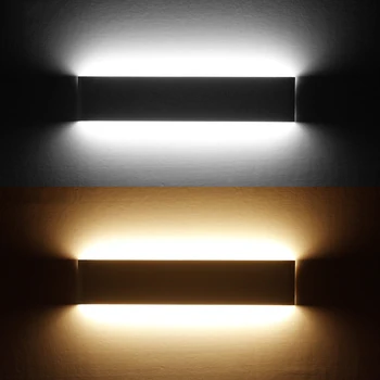 Modern 6W Indoor Wall Lamps 24cm Long Aluminum LED in Foyer as Decoration Sconces Bedroom Light Black & White Color90-260V ac