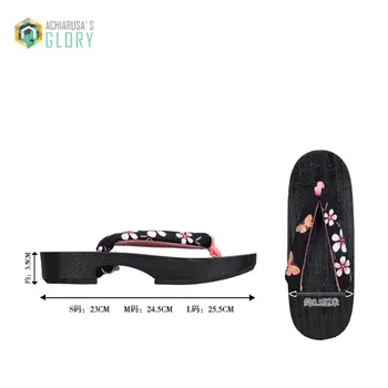 Women flip-flops 2017 women sandals wooden clogs pinch Japanese geta Shoes Cosplay costumes shoes animation props Paulownia