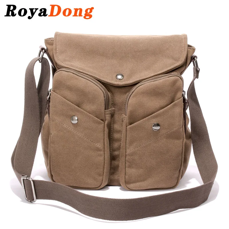 RoyaDong 2017 New Men Messenger Bags Vintage Canvas Men Shoulder Bag Casual Big Male Bag