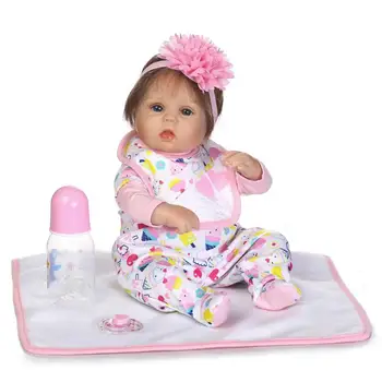 42cm Fashion Bebe Doll Reborn Baby Silicone Reborn Baby Dolls Toys Open Eyes Bonecas Real Touch Lovely Newborn Brinquedos