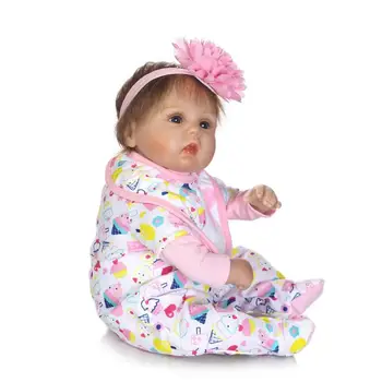 42cm Fashion Bebe Doll Reborn Baby Silicone Reborn Baby Dolls Toys Open Eyes Bonecas Real Touch Lovely Newborn Brinquedos