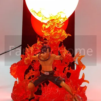 One Piece Action Figure ACE Dai EnKai Fire Ball DIY Display Toy PVC Figurine One Piece Portgas D Ace+Ball+Stand (Fire) DIY46