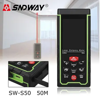 SNDWAY SW-S50 50M Digital Laser Distance Meter Rangefinder Measure Tool Professional