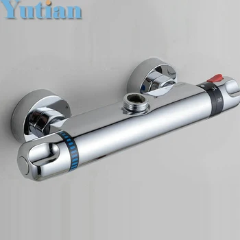 Wall Mounted Bath Thermostatic Faucet Mixer Shower Exposed Valve Bottom Brass Thermostatic Bathtub Faucet for Bath BT-01