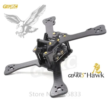DIY FPV mini drone GEPRC GEP-RX5 Hawk quadcopter 3k carbon fiber 210 frame Stagger Arm Design 4mm main up lower plate