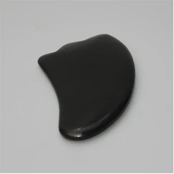 1 Pcs natural black jade guasha board massage tool facial treatment scraping tool for body health care