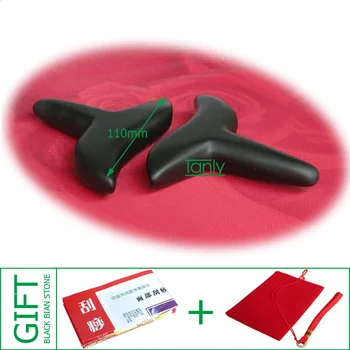 Wholesale & retail Traditional Bian Needle therapy black bian stone massage cone (110mm)