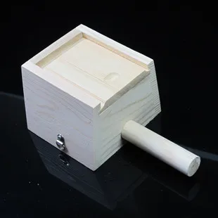 Single solid wood the knee moxibustion box moxa box single hole moxa box