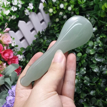 Natural jade beauty reinforced bar Point channels and collaterals acupuncture point massage stick single head muscle pull rod