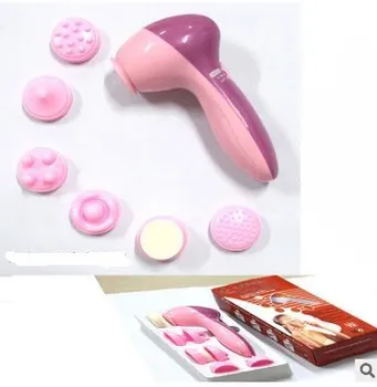 Massage facial massager 6 in 1 beauty facial color box 6 head promote blood circulation length 12cm wide 7.8cm