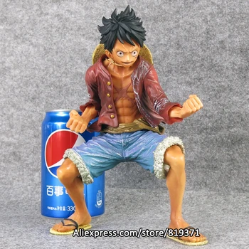 Hot 20cm Japanese One Piece Anime Action Figures Nuevo Mundo Big Luffy POP Cool Cartoon Resin PVC Model Toys Juguetes Brinquedos