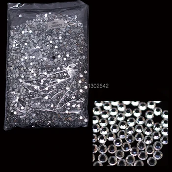 4A 10000pcs 4MM Clear Strass Nail Accessories Round Acrylic Rhinestones Nail Art Crystal Nail Jewelry