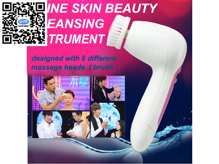 6 in 1 ultrasonic machine brush electric body shine skin beauty cleansing instrument anti-aging face cleanser massage Cleaner