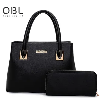 New Fashion 2 Pieces Leather Handbags Women Tote Bag Ladies Hand Bags Sac a Main Femme Bolsos Mujer Borse Bolsa Feminina 8963