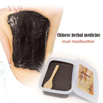 Chinese herbal medicine health physiotherapy wax mud,mud moxibustion Volcanic mud back pain/should pain treatment body massage