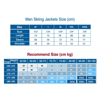 Hot Men's Ski Wear Waterproof Breathable Printing Winter Thick Warm Outdoor Mountaineering Mens Jacket Ski Suit Skiing Gear MJ12