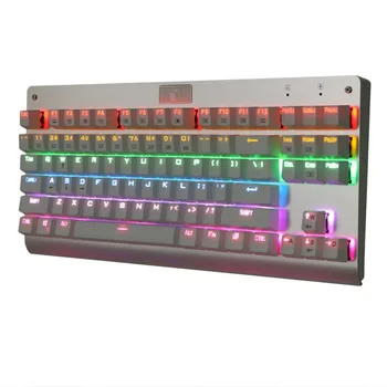 E-element Gaming Mechanical Keyboard Rainbow Colorful LED Backlit Outemu mechanical Blue switches 87 keys LED Backlight Shine