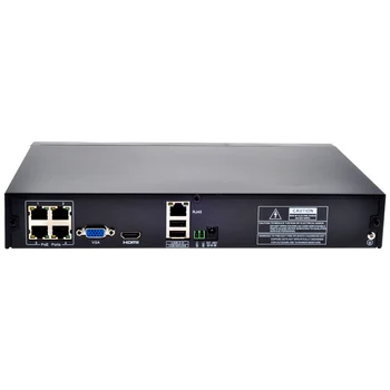 4CH POE IP camera System 720P/960P/1080P Surveillance System 48V POE 4CH NVR+4PCS Metal 4pcs Array IR LEDS IP Camera CCTV KIT
