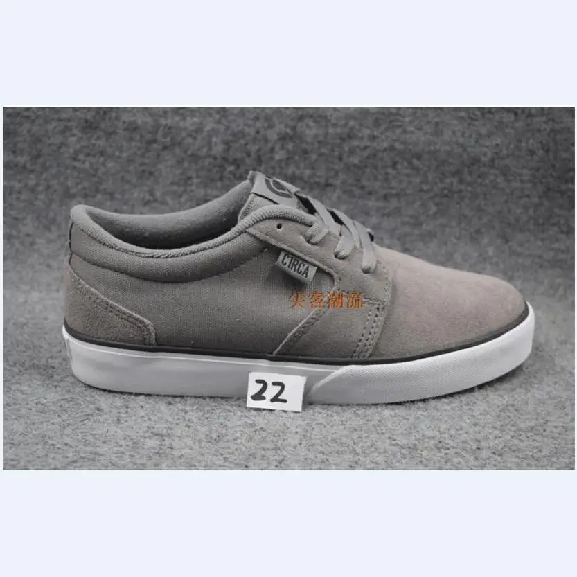 US5-13 BOY CIR CA gray and Brwon TEENAGER BOY Shoes Anti-Fur Dark Grey Lace-Up Rubber Shock-Absorbant teenager BOY Footwear