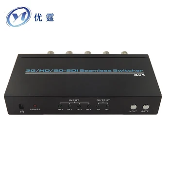 3G/HD/SD-SDI Seamless switcher 4x1 converter serial digital video signal seamless switch to the on HD display device RG-6