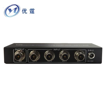 3G/HD/SD-SDI Seamless switcher 4x1 converter serial digital video signal seamless switch to the on HD display device RG-6