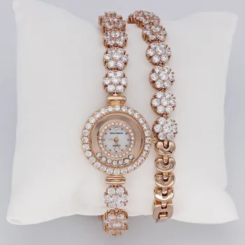 Prong Setting Women's Watch Japan Quartz Shell Hours Clock Fine Fashion Dress Jewelry Twining Bracelet Luxury Crystal Girl Gift