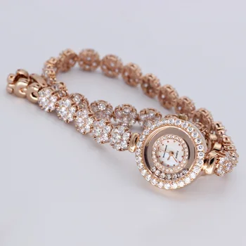 Prong Setting Women's Watch Japan Quartz Shell Hours Clock Fine Fashion Dress Jewelry Twining Bracelet Luxury Crystal Girl Gift