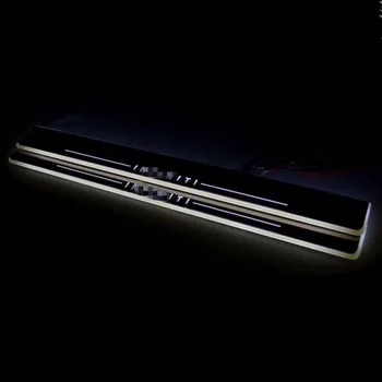2X COOL !!! LED dynamic Illuminated Scuff Plate Guard Protect light for Infiniti QX60 JX 2011-