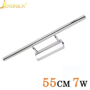 Modern SMD5050 7W LED Front Mirror Light Bathroom Lamp Stainless Steel Painting Wall Lights for Home Bed Kitchen Dresser Hotel