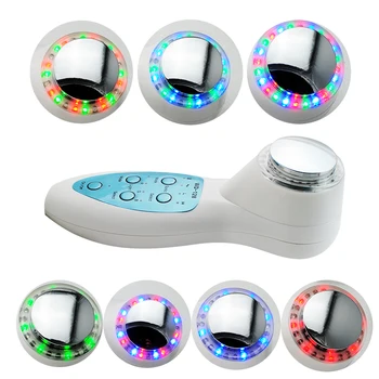 Portable 7 Color 3MH Led Photon Ultrasonic Ultrasound Facial Skin Care Therapy Device