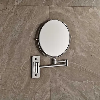 Extending Folding Double Sides Round Make Up Magnifying Mirror Home Bathroom Wall Mounted Shaving Mirror Chrome Finish