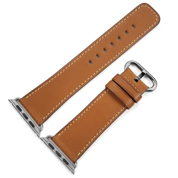 IStrap Brown 42mm Strap For Apple Watch Genuine Leather Replacement Bracelet For Apple Watch Band 42mm Super Soft