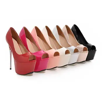 Fashion women pumps stiletto high heels platform shoes peep toe simple lace up shoes woman popular for spring AA545
