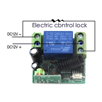 DC 12V 1 CH 1CH RF Wireless Remote Control Switch System,315/433 MHZ 4CH Transmitter And 4 X Receivers,Jog/Self-lock SKU: 5557
