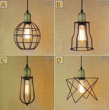 Nordic Loft Iron Art Droplight Industrial Vintage Lighting Pendant Light For Dining Room Bar Hanging Lamp Lamparas Colgantes