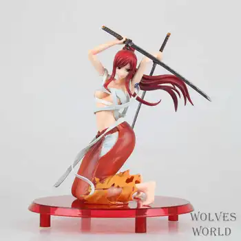 Japan Anime Fairy Tail Elza Scarlet Brinquedos PVC Action Figure Juguetes Collectible Model Doll Kids Toys 20CM