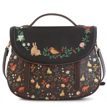 Hot Fashion Vintage Sale Saddle Floral Cover Bags Leather PU Embroidery Women's Handbags Messenger Bags Totes Bolsa Feminina