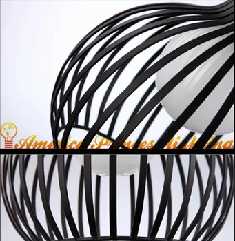Modern wrought iron birdcage chandelier bedroom chandelier bar entrance diameter 28CM, Material: iron, E27, AC110-240V