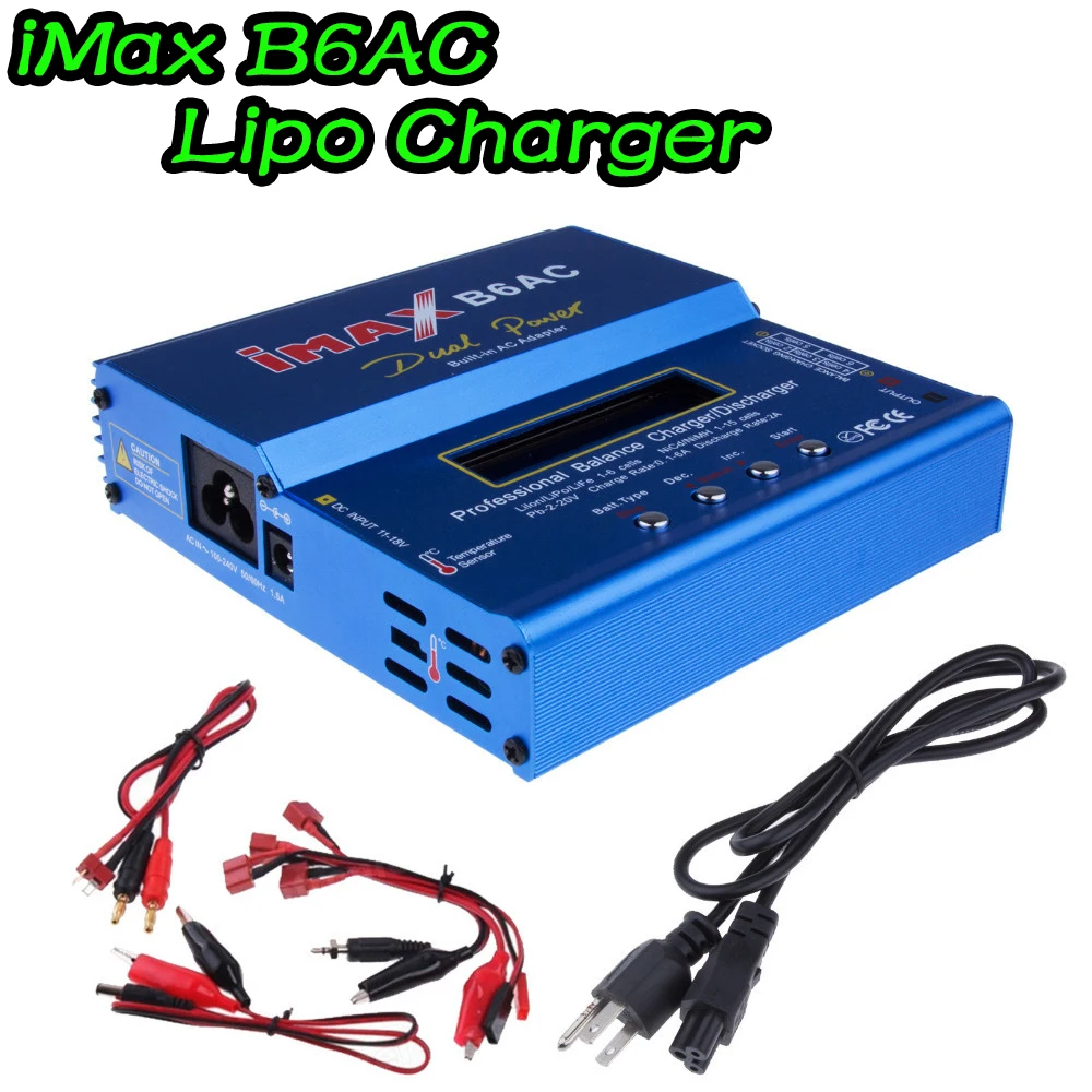 IMAX B6 AC Lipo Charger For Car/Helicopter 2S-6S RC Battery Balance Charger + EU/US/UK/AU plug power supply wire