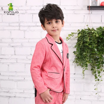 Boys suit New Spring Autumn Teen Boys Single Breasted Blazers Casual Wedding Coat Jacket Children's Top Clothing Kids Clothes