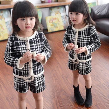 Girls Children's clothing set 2017 autumn/winter models Fashion Long sleeves baby girl clothes children wear Kids Sports Suits