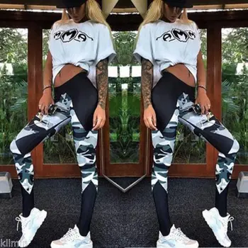 Women pants 2017 brand new fashion design camouflage geometric pants