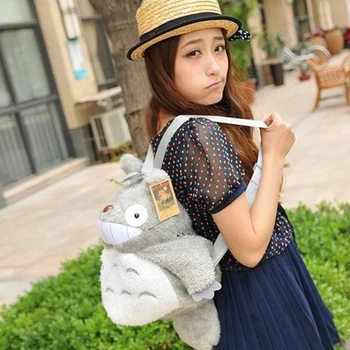 New year gift totoro series of totoro plush bags backpack S size 35*30cm, plush gift toy