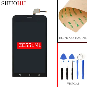 Tested LCD Screen 5.5 inch For ASUS Zenfone 2 ZE551ML LCD Touch Digitizer Screen black white Assembly 1920x1080 With Tools