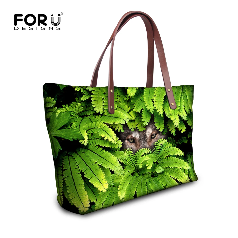 Retro Large Woman Bags 3D Animal Owl Leopard Printed Handbag Fashion Shoulder Handbags Female Messenger Bags Tote