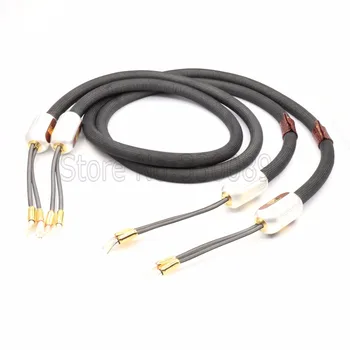Free DHL Shipping 2.5m Kharma Speaker Cable Kharma Enigma Extreme Signature Top loundspeaker cable with spade plug