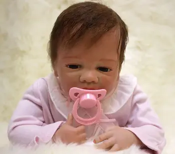 18 inch Lifelike reborn babies girl silicone reborn dolls for children play house toys bebe gift bonecas