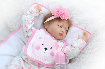 Lovely baby reborn doll toy the birthday gift for kid child, high-end girl brinquedos silicone reborn babies bonecas
