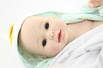 50CM Full silicone baby boy dolls Bareheaded soft touch realike baby alive bonecas reborn kids toys
